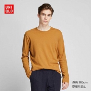 UNIQLO 优衣库 418696 男装 柔软圆领T恤(长袖)