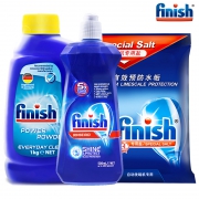 finish 亮碟 洗碗机专用洗涤组合 （洗碗粉1kg+漂洗剂500ml+专用盐2kg）*3件+Vanish 去渍彩漂粉 1kg 242元包邮（需用券）