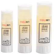 deli 得力 7106 透明固体胶棒 8g 5支装 4.9元包邮（需用券）