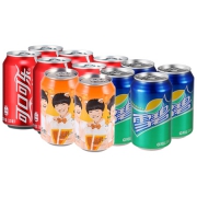 限华南：可乐/雪碧/芬达橙汽水饮料330ml*(6+4+2)罐组合装