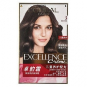 L‘OREAL PARIS 巴黎欧莱雅 卓韵霜护发染发霜 自然深棕色 *3件