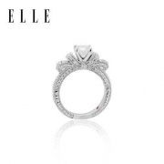 ELLE 莫桑石戒指 1克拉（赠DW玫瑰金手镯）