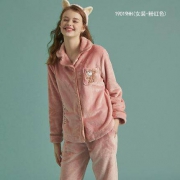 歌瑞尔 HWH19058 女士法兰绒家居服套装 多款式可选
