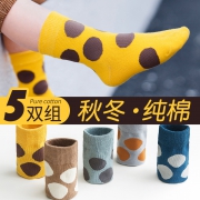 丹拉迪 儿童纯棉袜子 5双装  券后6.9元