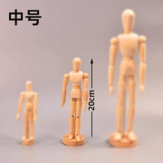 splend 施柏伦蒂 实木木人模型 20cm中号