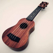 博仕德 儿童尤克里里 中号圆孔38cm 桃木色