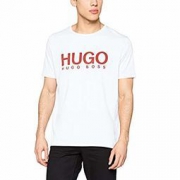 L码：HUGO Hugo Boss 雨果·博斯 Dolive 男士纯棉印花T恤