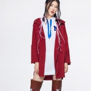 KAMA 卡玛 7317753 女士中长款连帽外套 *4件 100元（合25元/件）