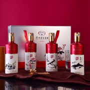 茅台酒厂 四大名家 白金陈窖酒 四大名画包装 500ml*4瓶