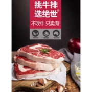绝世 原肉整切 西冷菲力牛排 100g*5片