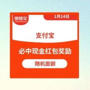 支付宝：现金红包 大转盘抽奖 必中随机面值现金红包