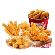 凤祥食品 半成菜品炸鸡家庭桶 4袋 共1.9kg *3件
