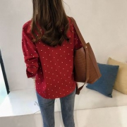 特价!!春秋韩版圆点印花波点衬衣