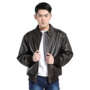 Luxury Lane 男士二战经典A2绵羊皮飞行夹克