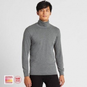 优衣库 418797 HEATTECH EXTRA WARM 两翻领T恤(九分袖)(温暖内衣)