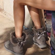UGG Mini Bailey Bow II 女士防水防污蝴蝶结短筒雪地靴 多色