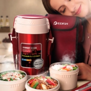 德国 壹滴水 EDISH 304不锈钢保温饭盒 3层2.2L