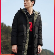 鸭鸭 男士加厚中长款羽绒服 90%含绒量