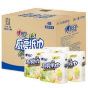 心相印 吸油纸厨房 厨房用纸卷纸吸水纸 加厚擦手纸 厨房纸巾 印花75节*8卷(整箱销售)（新老包装随机发货） *5件