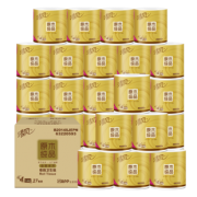 88VIP：清风 原木金装卷纸 4层*140g*27卷 *4件 140.32元包邮（前10分钟）