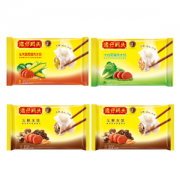 湾仔码头 玉米蔬菜+三鲜+大白菜猪肉 手工水饺组合 720g*4袋