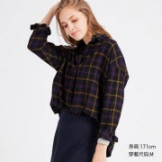 UNIQLO 优衣库 421715 女士法兰绒格子上衣