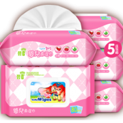 加厚型 碧C婴儿湿巾80抽5包 券后￥16.99