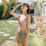 OMOM KB29010F 聚拢温泉泡澡服少女泳衣