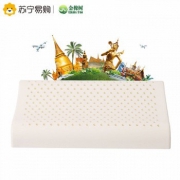 低价购：金橡树 天然进口乳胶枕 50*30*7cm*4件