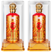 贵州茅台集团旗下 白金窖龄天缘 52度浓香型白酒 500ml*2瓶礼盒装