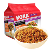 新加坡非油炸KOKA湿捞黑椒方便面 85g*4袋 10.9元