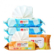 gb好孩子 婴儿湿巾 新生儿卫生湿巾 海洋水润湿纸巾 80片*3包（带盖）+柑橘精华 卫生湿巾 72片*2包（带盖） *4件