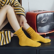 ￥9.9 堆堆袜子女中筒袜秋冬季5双