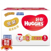 24日20点：HUGGIES 好奇 金装 婴儿纸尿裤 S号 120片 76元（双重优惠）