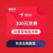 抓紧领取：京东 300元自营家电类京券组合