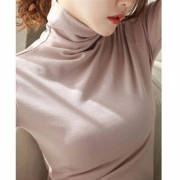 蒂嗒嗒 阳离子自发热 女士高领打底衫