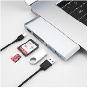 京东PLUS会员： HONGDAK type-C扩展坞（100W PD+USB3.0*2+TF/SD)
