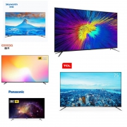 电视机优惠排行榜：海信55英寸4K电视798元、TCL 75英寸4K电视4368元、