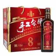 塔牌 绍兴黄酒 手工冬酿八年陈（8年） 花雕酒半干型 整箱500ml*6瓶礼盒装 *3件