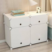PLUS会员：ColesHome 蔻丝 8539375 简约床头储物柜 75*37*57cm