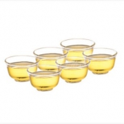 10只装透明玻璃加厚耐热小茶杯