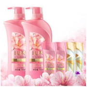 力士(LUX)春日桃花沁香洗发乳750mlx2送100ml小样*4(小样随机) *2件