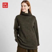 2日0点：UNIQLO 优衣库 418443 女款针织摇粒绒高领长衫