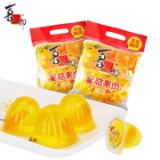 喜之郎食品旗舰店蜜桔果肉果冻990g*2袋