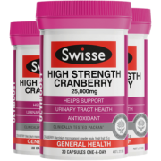 88VIP：Swisse 蔓越莓胶囊  30粒*3瓶 158.65元包邮包税（多重优惠）