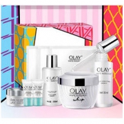 OLAY 玉兰油 小白瓶护肤9件套装（精华液30ml+空气霜64g+面膜水100ml+面膜3片+洁面40g+小哑铃） *2件