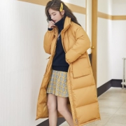 森马 女士长款加绒加厚羽绒服