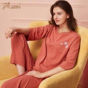 顶瓜瓜 AM200012 女士七分袖印花家居服套装