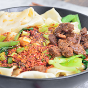 19年全球十大好吃泡面第3、有肉臊！ 255gx3盒 良呈美 陕西biangbiang面