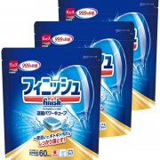 4倍差价/日版、比国内好用！60个x3袋 x3件 finish 亮碟 洗碗机洗涤剂 袋洗